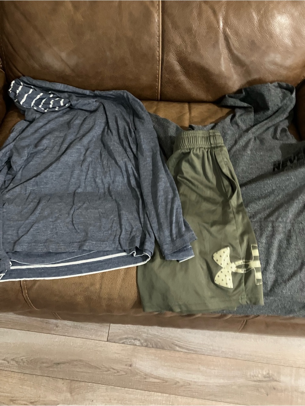 2 long sleeve light hoodies and athletic shorts Boys!!